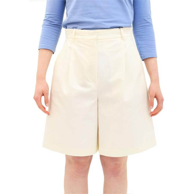 Weekend Max Mara Visino Cotton Twill and Linen Shorts